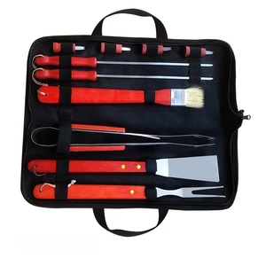 Fournisseur chinois, lot de 10 outils de <span class=keywords><strong>barbecue</strong></span> <span class=keywords><strong>pas</strong></span> chers, ustensiles de cuisson, accessoires de <span class=keywords><strong>barbecue</strong></span> avec manche <span class=keywords><strong>en</strong></span> bois - Product Image 1