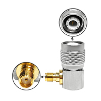 Connecteur coaxial RF TNC mâle à SMA femelle à angle droit de 90 degrés, adaptateur coudé en L de type TNC vers SMA