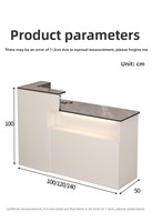 Comptoir de réception/caisse moderne en bois écologique pour supermarché, hôtel, école, bureau, immeuble, maison, bar, salle de sport