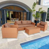 Brighton Hotel Terrace Möbel Set Sofa Set Kunststoff Günstige Freizeit Garten Wicker Outdoor UV und wasserdicht
