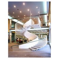 Escalier circulaire incurvé au design moderne Installation de bricolage Escalier hélicoïdal et en colimaçon en métal d'intérieur de Chine