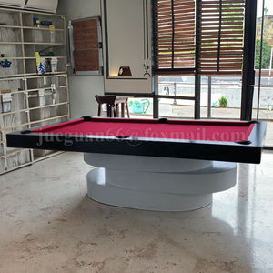 Table de billard contemporaine de luxe en bois massif de 6 pieds et 7 pieds, de haute qualité, avec pochettes en <span class=keywords><strong>cuir</strong></span> et ardoise personnalisées, qualité tournoi, convertible en table à manger - Product Image 4