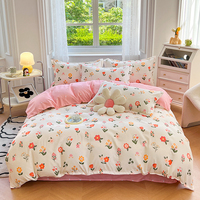 Ensemble de literie en coton brossé imprimé en cachemire pour la maison, 4 pièces, taille Queen King, housse de couette personnalisée