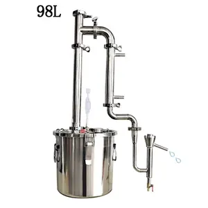 Distiller de vodka distiller de aço inoxidável, 98l 304 distiller de álcool em aço inoxidável