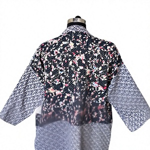 Reversible Boho Floral Printed Open-Front <b>Kimono</b> Two-Sided Ethnic Shrug <b>Jacket</b> ODM Spring Breathable Cotton - Product Image 3