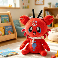 Peluche personnalisée Crabe du Zodiaque, jouet en peluche doux, animal marin pour décoration intérieure, présentation en aquarium, cadeau d'entreprise, acheteurs en gros
