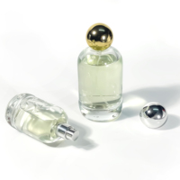 Bouteille vide de parfum d'emballage en verre de luxe Offre Spéciale bouteille de parfum d'atomiseur de parfum ronde claire 50ml 100 ml