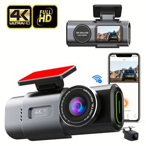 Mini Car DVR Dash Cam doble Camara 4K <span class=keywords><strong>WIFI</strong></span> GPS ống kính kép phía trước và phía sau 4k Dash máy ảnh xe hộp đen máy ảnh Dashcam - Product Image 1