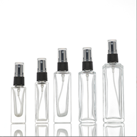 Flacon carré en verre personnalisé pour parfum, sérum, huile essentielle, vaporisateur, soin de la peau - Vente flash