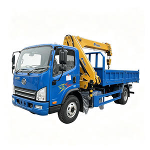 รถบรรทุก Tiger V FAW 4x2 ขนาดเล็ก ติดตั้งเครนแบบแขนพับได้ พร้อมกระบะยกข้าง - Product Image 1