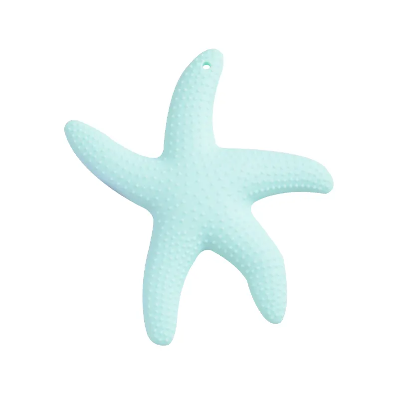 Fabrika fiyat renkli bebek özel karikatür silikon denizyıldızı oyuncak bebek diş