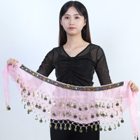 Jh557 Ceinture de danse orientale à pièces d'or, Jupe de danse égyptienne, Foulard enveloppant pour la danse, OEM