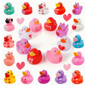 Customizable Pictures Rubber Valentine's Day Duck <b>Pink</b> Heart Squeeze-Sounding Dabbling Toy for Babies 0-24 Months Party <b>Gift</b> - Product Image 6