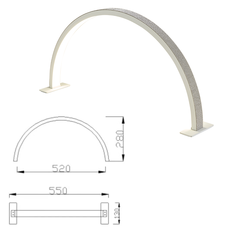 Blanc Avec diamant 55CM