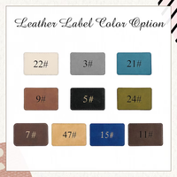 Patchs en similicuir rectangulaires vierges personnalisables avec logo, en cuir PU thermocollant pour chapeaux, avec adhésif, vente en gros