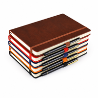 Carnet de voyage Spot en cuir PU, couverture rigide, reliure à chevalet, style rétro, avec porte-stylo, cadeau d'entreprise, couleur personnalisable