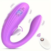 Vibrateur en forme de U, mini télécommande, stimulation du point G pour femmes, silicone rechargeable, double moteur, plug anal, jouet sexuel