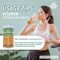 Comprimés effervescents de vitamine C OEM ODM pour maintenir l'équilibre nutritionnel quotidien général, complément alimentaire, marque privée