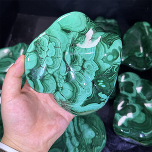 אבן מלכיט טבעית מלוטשת באיכות גבוהה, קריסטל ירוק, אבן מרפא לעיצוב הבית - Product Image 3