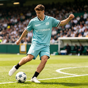 Ensemble de maillots de football pour hommes de haute qualité, col en V, surface brillante, impression personnalisée intégrale, logo, maille respirante, pour équipe - Product Image 5