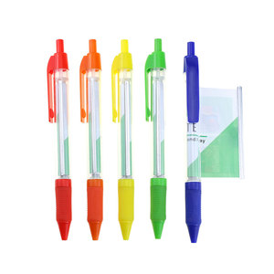Stylo bille rétractable multicolores BECOL en gros, avec grip ergonomique, stylo publicitaire avec logo personnalisé, stylo bille en plastique - Product Image 2