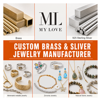 Mylove Fabricant de bijoux personnalisés OEM & ODM, conception de logo, collier, boucles d'oreilles, bagues, bracelet, pendentif, bijoux en laiton plaqué or