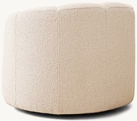Chaise d'appoint de loisirs confortable de style nordique fauteuil pivotant rond en tissu rembourré pour canapé simple