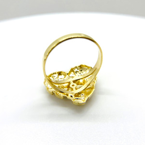 Anello da Uomo Duyizhao Hip Hop Personalizzato di Alta Qualità, Placcato in Oro 14K, Design a Cuore - Product Image 2