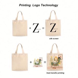 Custom Logo Size Printed Promotional Eco Friendly Reusable Designer Cloth <b>Canvas</b> Shopping Tote Bag Custom Color Cotton Beach Bag - Product Image 4