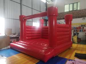 Château gonflable <span class=keywords><strong>rouge</strong></span> pour mariage et fête, 12 x 12 pieds, avec toboggan - Product Image 3