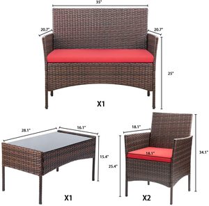 Ensemble <span class=keywords><strong>de</strong></span> chaises <span class=keywords><strong>et</strong></span> <span class=keywords><strong>de</strong></span> tables Ensemble <span class=keywords><strong>de</strong></span> chaises <span class=keywords><strong>et</strong></span> <span class=keywords><strong>de</strong></span> tables sectionnelles en rotin <span class=keywords><strong>et</strong></span> osier PE pour le <span class=keywords><strong>jardin</strong></span>, l'arrière-cour <span class=keywords><strong>et</strong></span> <span class=keywords><strong>la</strong></span> piscine - Product Image 2