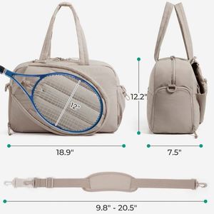 Sac de raquette de voyage léger au design moderne, grande capacité, sac de sport d'extérieur, sac de tennis de haute qualité avec compartiment pour chaussures - Product Image 5