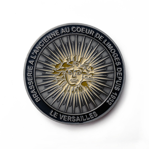 Pièce commémorative personnalisée double face en alliage <span class=keywords><strong>de</strong></span> zinc, finition nickel brillant argenté, Le Versailles Brasserie <span class=keywords><strong>Limoges</strong></span> Custom - Product Image 2