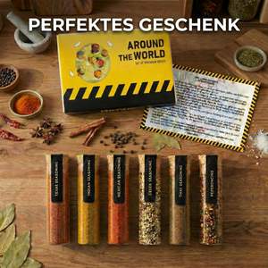 DIBYS Juego de Regalo de Especias Mundiales Moderno de Plástico de 6 Piezas con Mezclas Tailandesas, Mexicanas e Indias y Recetas para Amantes de la Cocina - Product Image 5