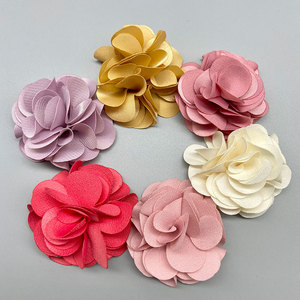 Accesorio para el Cabello con Rosa 3D de Tela de Satén Hecha a Mano, Decoración para Bodas, Zapatos, Sombreros y Ropa - Product Image 1