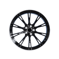 Rines de Aleación Hechos a Medida, Forjados, de 20 Pulgadas, Multirradio, Negro Brillante, con Borde Mecanizado Cóncavo, 5x114.3, para Autos de Pasajeros