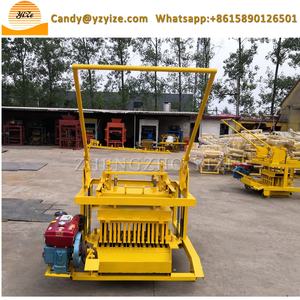 Macchina per la Produzione di Blocchi e Mattoni Forati in Cemento QM4-45 Alimentata da Motore Diesel - Product Image 6