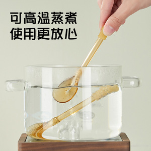 Juego de tenedor y cuchara Tritan para bebé, utensilios de autoalimentación con mango largo para niños de 1 a 2 años, Material plástico seguro - Product Image 3