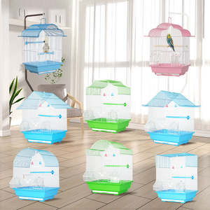 Cage pour petits perroquets à usage domestique Cage pour perruches perruches Jaulas Para Pajaros Fil de fer métallique Cages et maisons pour animaux de compagnie Oiseaux - Product Image 6