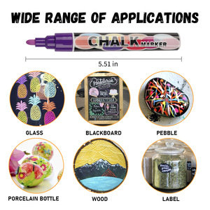 Marqueurs à craie liquide <span class=keywords><strong>pour</strong></span> <span class=keywords><strong>vitres</strong></span> de voiture, ensemble de stylos à craie liquide effaçables, marqueur <span class=keywords><strong>pour</strong></span> verre - Product Image 2