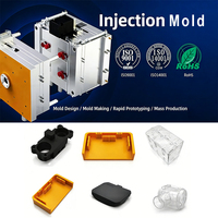 Moldes de Inyección de Plástico de Alta Precisión Personalizados, Servicio de Prototipos Rápidos en PA, PC, PP, PU, PVC, ABS y Silicona
