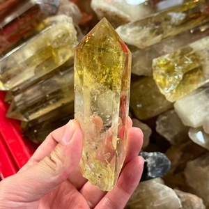 고품질 러프 시트린 타워 크리스탈 공예 원석 쿼츠 완드 장식 선물용 - Product Image 5