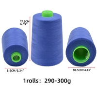 Fil à coudre en polyester filé 100 % de haute qualité du fabricant, motif teint, 15 000 yards/rouleau, pour la couture de vêtements
