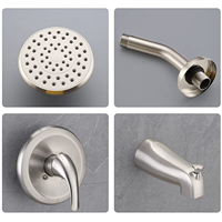 Ensemble de robinet de douche avec bec de baignoire Chrome Salle de bain Mélangeur de pluie Système de douche