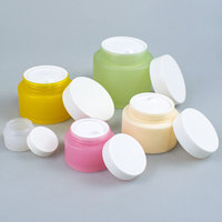 Pot cosmétique cylindrique double couche en PP, surface mate, 10g, 30g, 50g, 100g, 200g, pour crème pour les yeux, lotion, crème