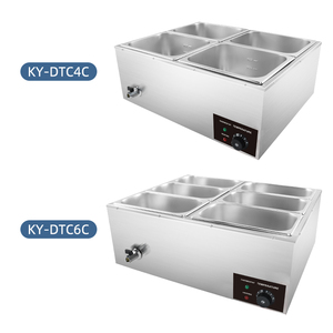 Chauffe-Plats Électrique Professionnel, Bain-Marie 4 Bacs en Acier Inoxydable, pour Buffet, Hôtel, Restaurant - Product Image 2