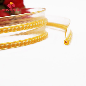 Bande de garniture décorative en polyester 100% enduit TPU, ignifuge, imperméable et écologique, jaune, 1,5-5 mm, pour sacs - Product Image 4