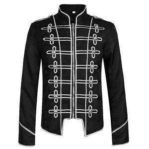 Veste Vintage <span class=keywords><strong>Punk</strong></span> Homme Golden <span class=keywords><strong>Rock</strong></span> Star Performance Smoking Steampunk Marching Band Batteur Manteau Costume Victorien - Product Image 5