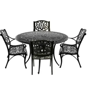 48 Inch Round Metal Aluminum Outdoor Dining Table