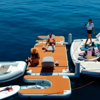 Plateforme gonflable en PVC pour jet ski, résistante aux UV, rampe flottante pour lac, plage, océan, solution d'amarrage stable